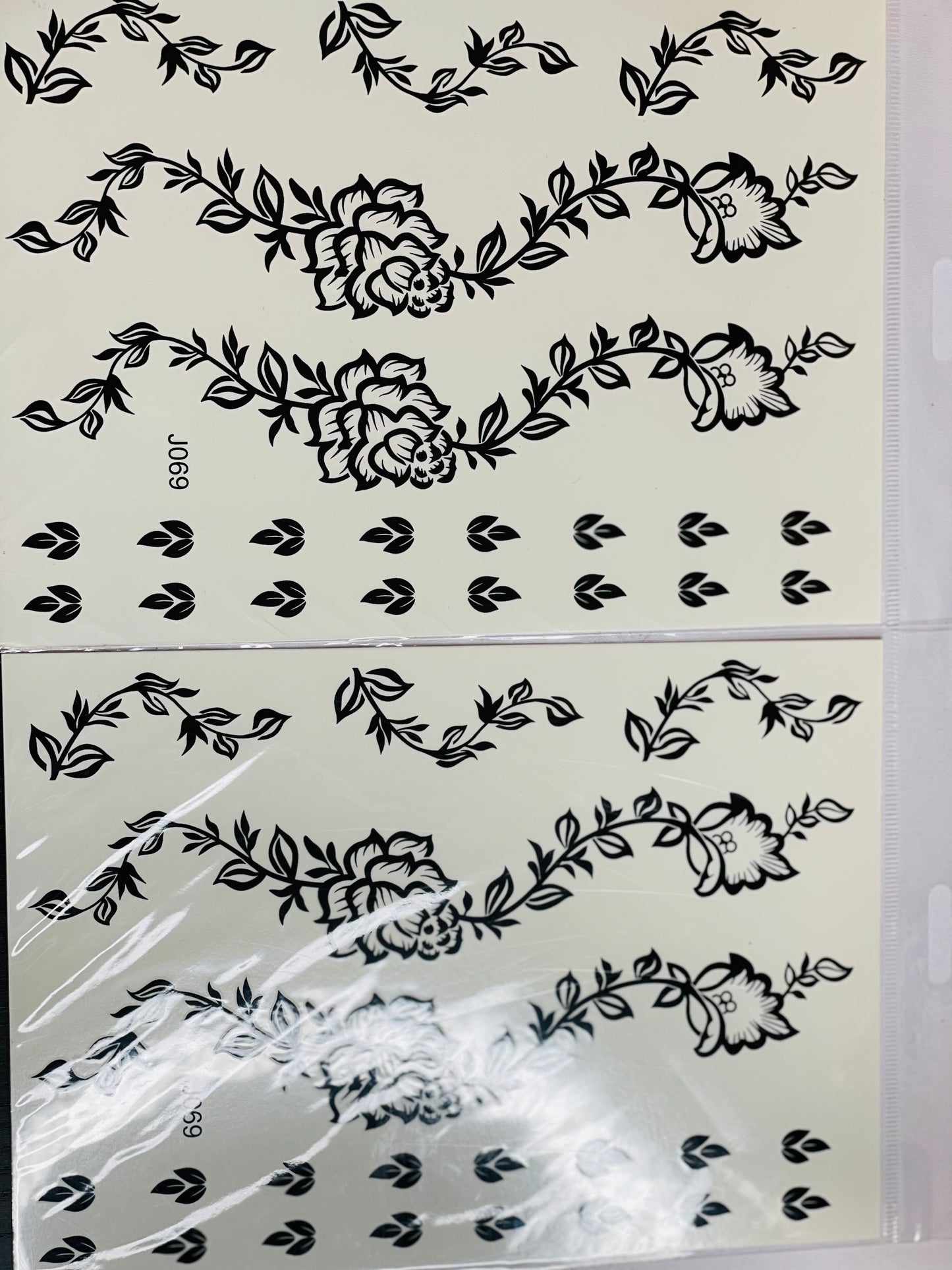 Henna tattoo stickers red&black