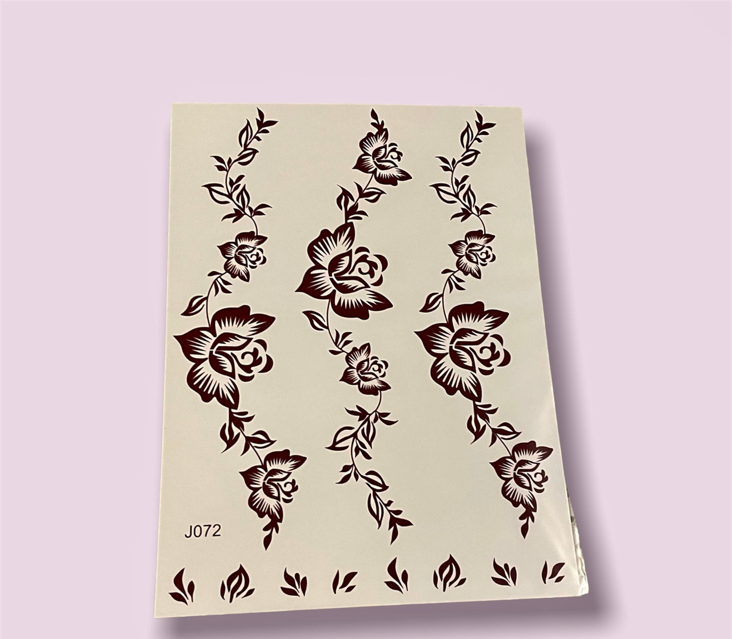 Henna tattoo stickers black&red