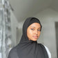 Black bubble hijab& undercap/masar