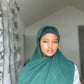 Green chiffon hijab& undercap