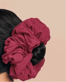 Maroon hijab scrunchies