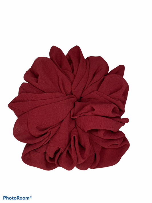 Maroon hijab scrunchies